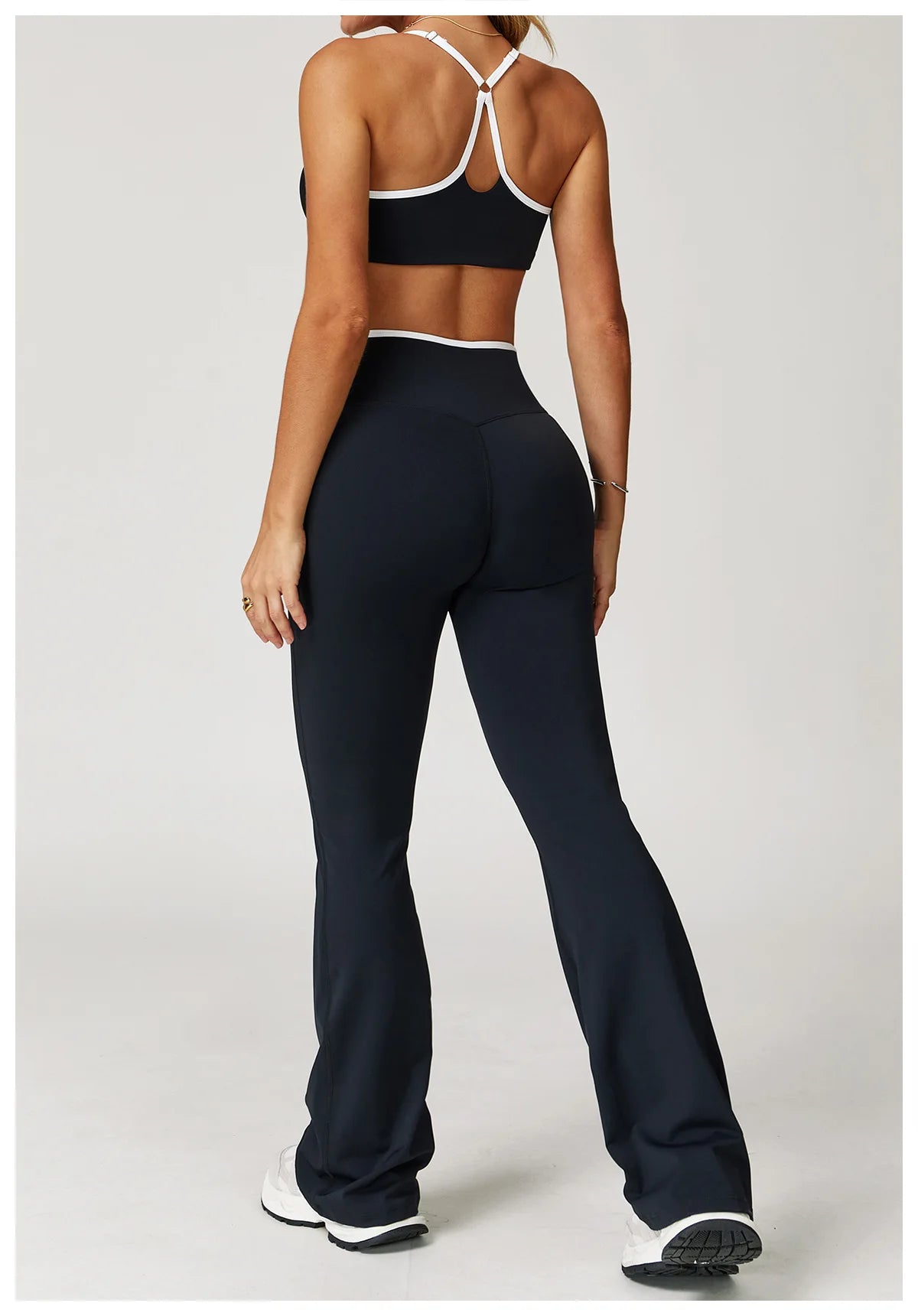 Women's Clothes Yoga Set 2 Pieces Workout Tracksuit Sportswear Gym Clothing High Waist Bell-bottoms Sexy Fitness Bta Sports Suit