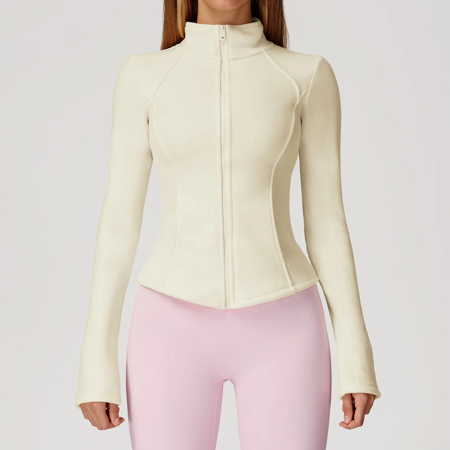 Winter Fleece Jacket for Women Yoga Long Sleeved Lamb Fleece Jacket Fleece Outdoor Top Thickened Warm Jacket for Women Top