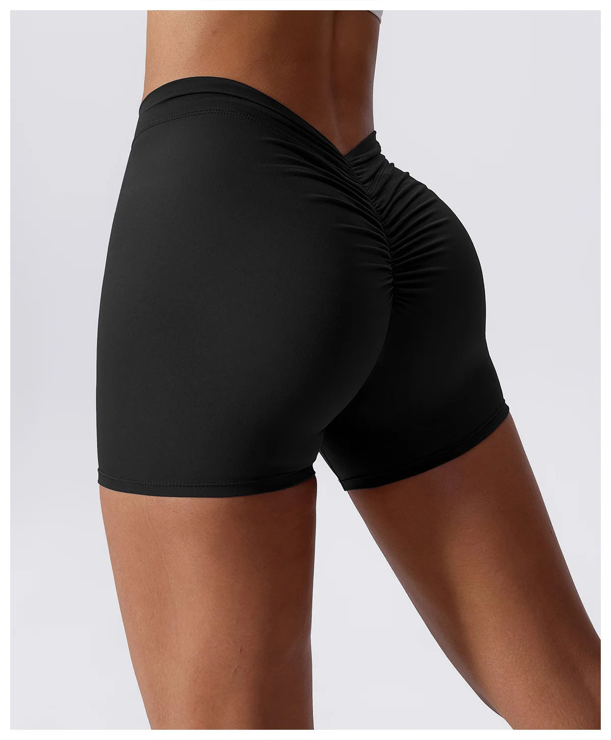 Women Yoga Shorts High Waist Scrunch Butt Lifting Comfort Fitness Gym Tights Squat Proof Naked Feel V-shaped Back Sports Shorts