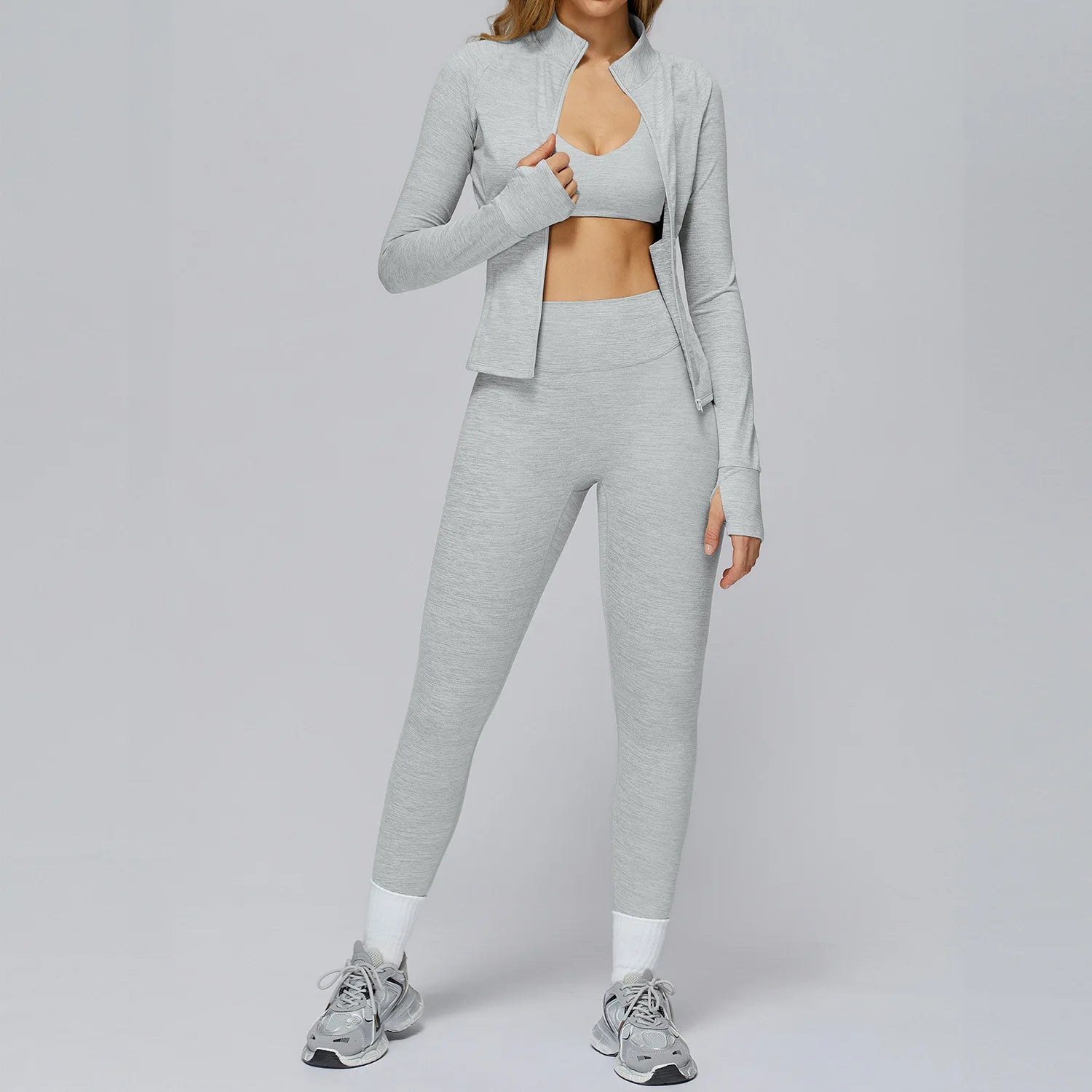 Yoga Suit 2/3PCS Sports Set Gym Set Women Tracksuit Running Workout Clothes Long Sleeve Sports Bra Athletic Wear Yoga Clothing