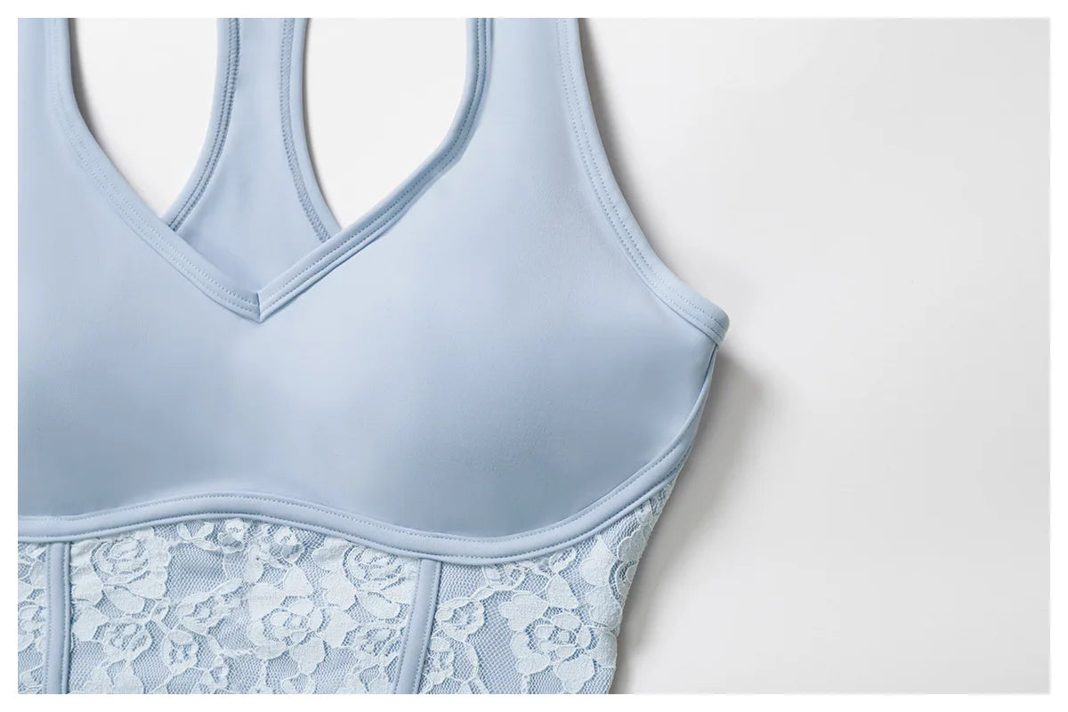 Women Sports Bra Lace Top Push Up Fitness Yoga Underwear Sport Tops For Women Breathable Running Vest Bralette Gym Wear Female