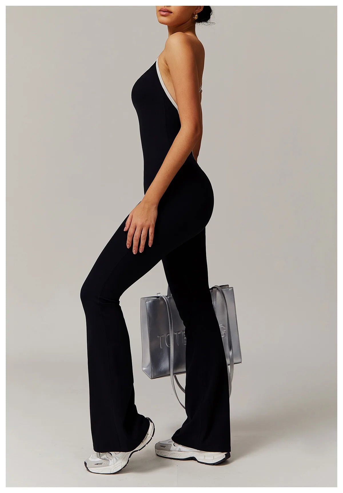 Sexy Back V Jumpsuit Gym Set Women Training Yoga Suit Sportswear Women Sports Jumpsuit Fitness Rompers Stretch Workout Bodysuits