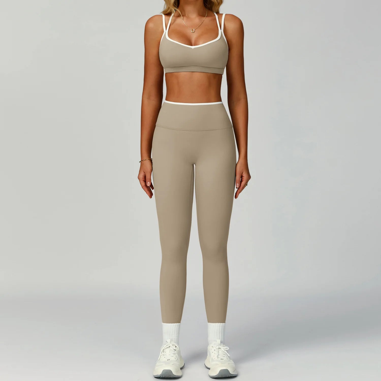 Gym Tracksuit Yoga Set 2 Pieces Workout Outfits Fitness Sportswear High Waist Leggings Sports Bra Athletic Wear Women Clothes