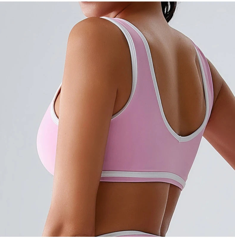 Patchwork Tank Top Women Underwear Gym Women Sports Bra Push Up Crop Tops Fitness Bras Breathable Running Athletic Sportswear