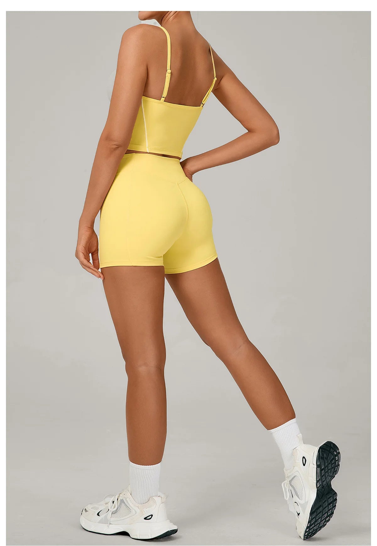 2 Pieces Yoga Sport Set Women Tracksuit Sports Bra Shorts Yoga Set Comfort Elastic Sportsuit Workout Outfit Fitness Gym Clothes