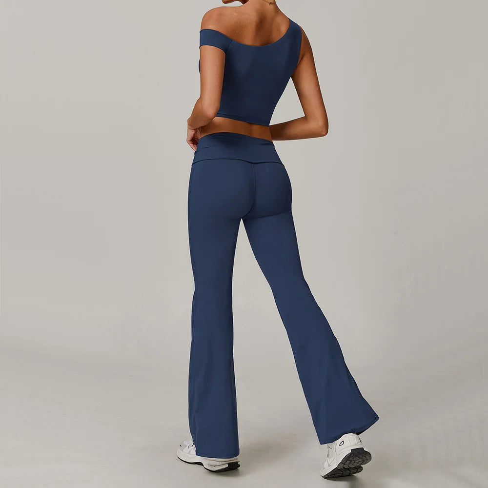 Yoga Set 2 Pieces Women Clothes Workout Outfits Fitness Sportswear Gym Tracksuit High Waist Leggings Sports Bra Athletic Wear