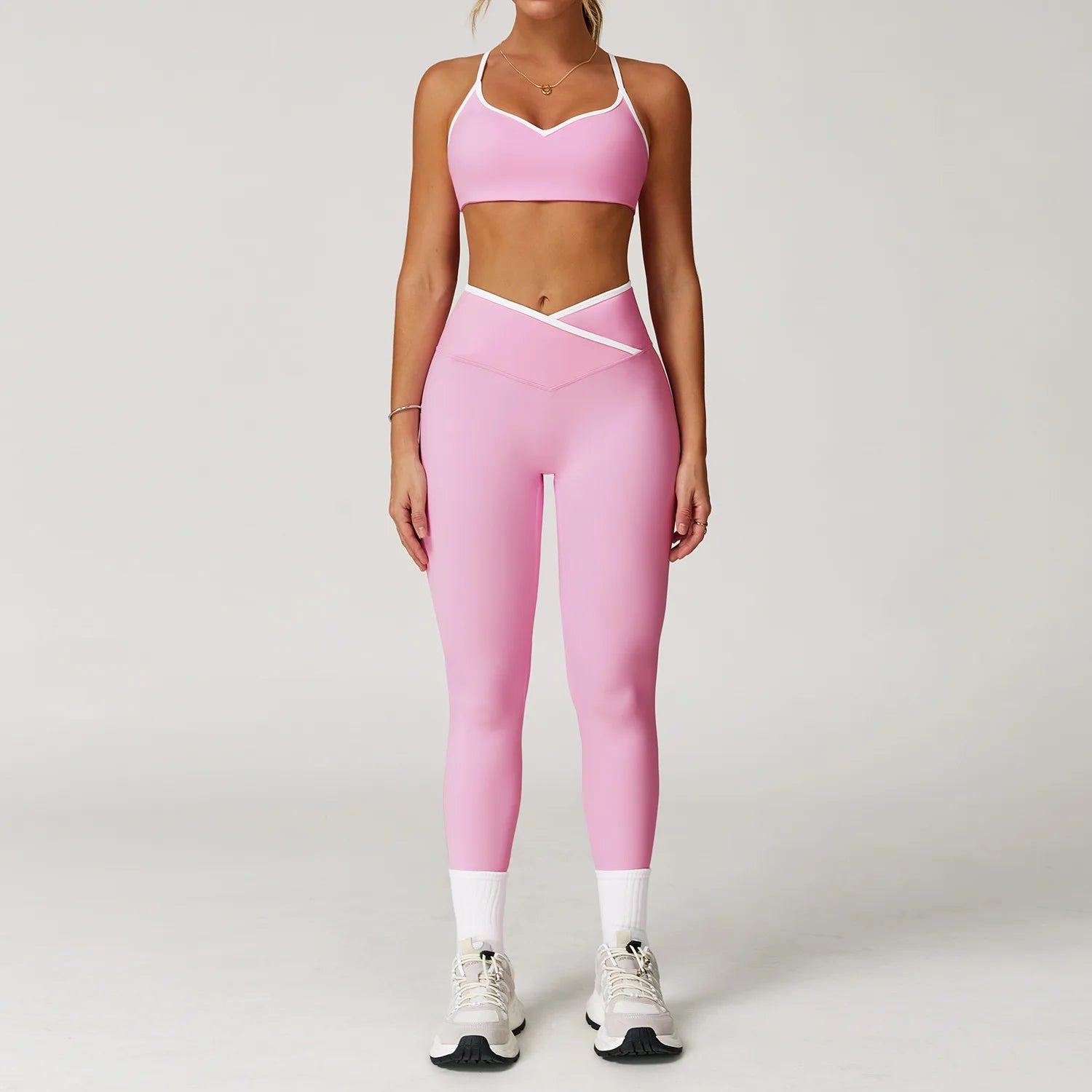 Women's Clothes Yoga Set 2 Pieces Workout Tracksuit Sportswear Gym Clothing High Waist Bell-bottoms Sexy Fitness Bta Sports Suit