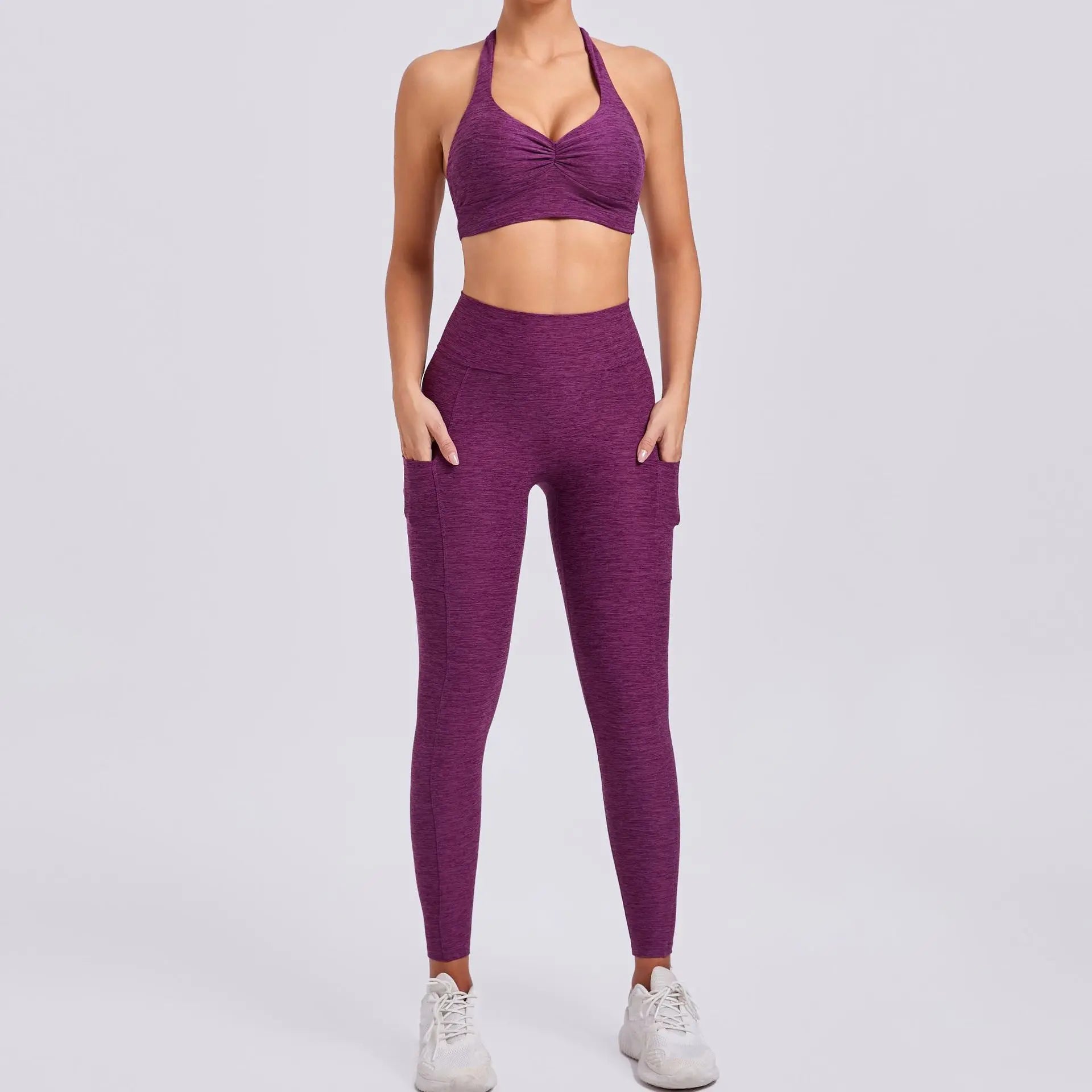 Fitness Suit Women Tracksuit Yoga Set Sportswear Workout Clothes Sports Bra High Waist Leggings Gym Clothing Sports Suits