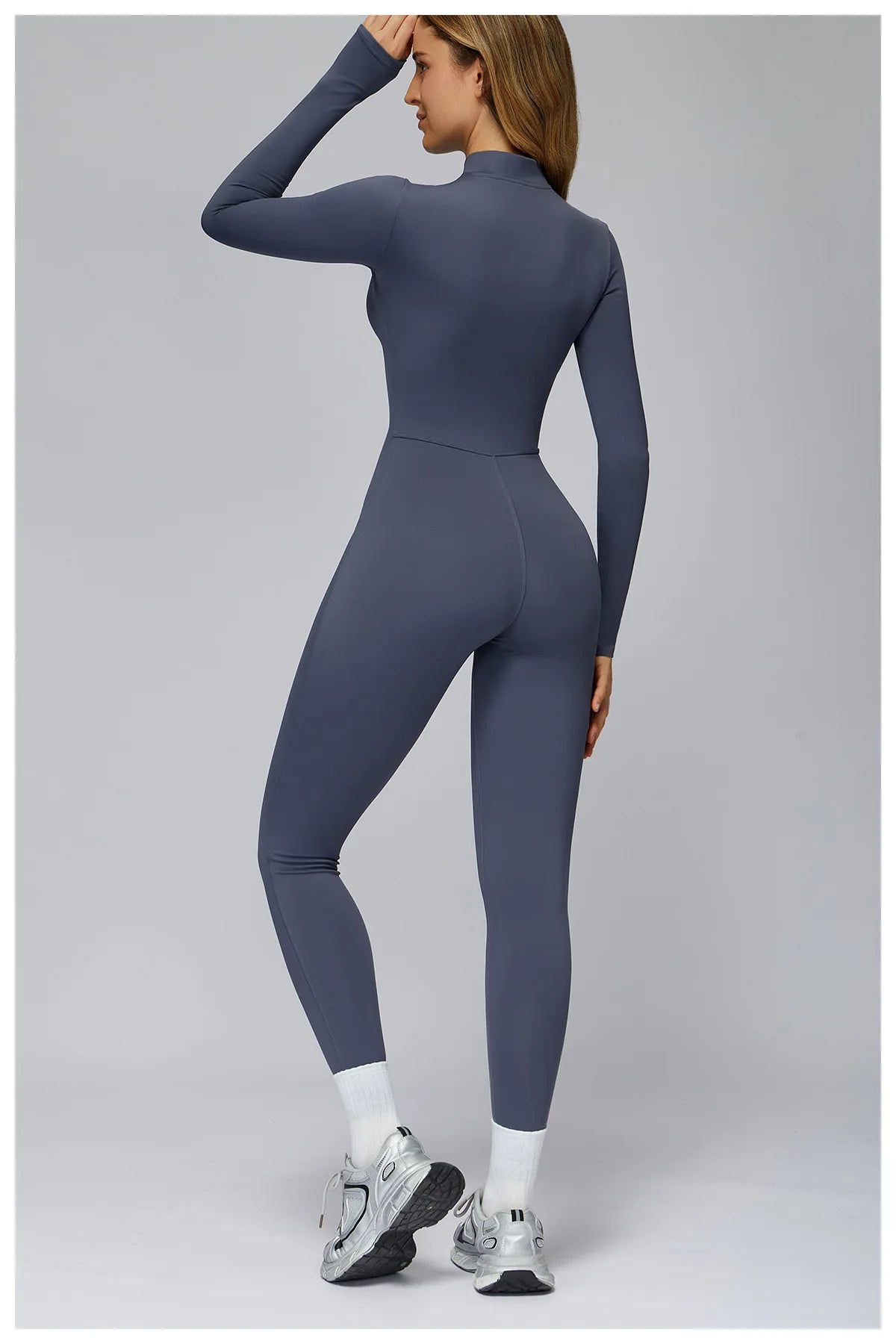 Winter Fleece Jumpsuit Women Tracksuit Yoga Set Zipper Rompers Long Sleeved Fitness Sports Bodysuit Gym Push Up Workout Clothes