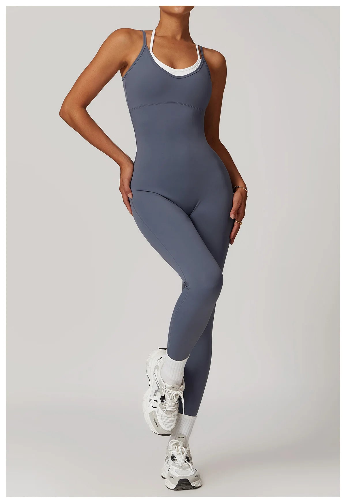 Color Blocked Jumpsuit Gym Set Women Yoga Suit Back Cross Sportswear Women Sports Jumpsuit Fitness Rompers Workout Bodysuits