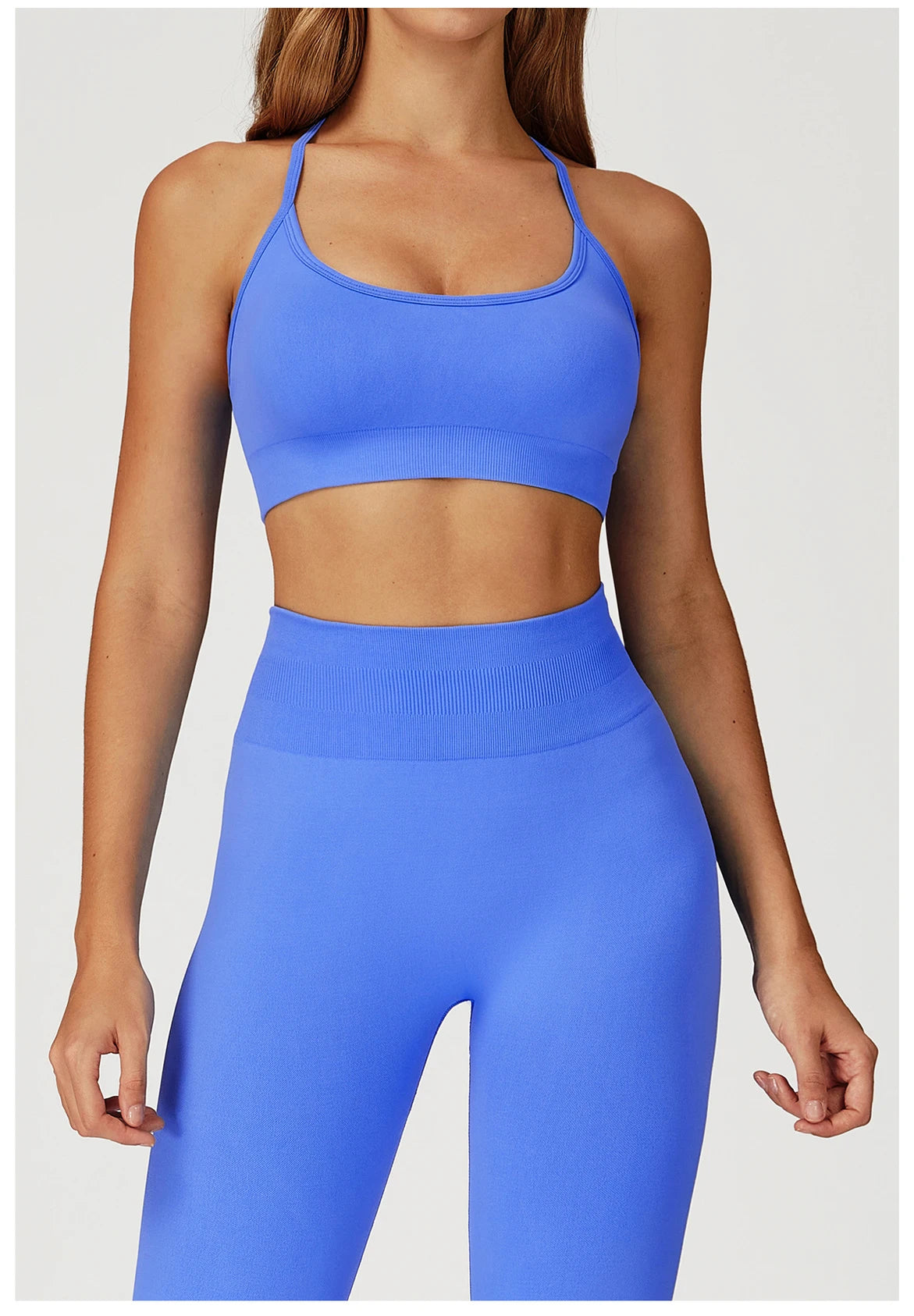 Breathable Sports Bra Anti-Sweat Fitness Top Women Yoga Bra Crop Top Push Up High Strength Sport Bra Seamless Gym Workout Top