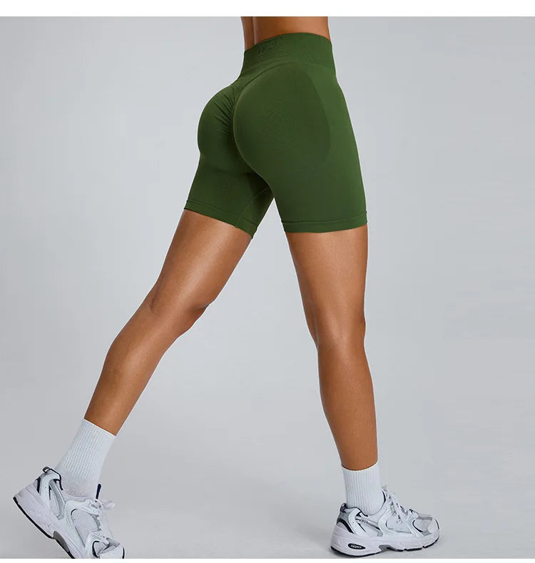 Seamless Yoga Shorts Women High Waist Workout Shorts Fitness Yoga Lift Butt Fitness Women Shorts Gym Short Running Sportswear