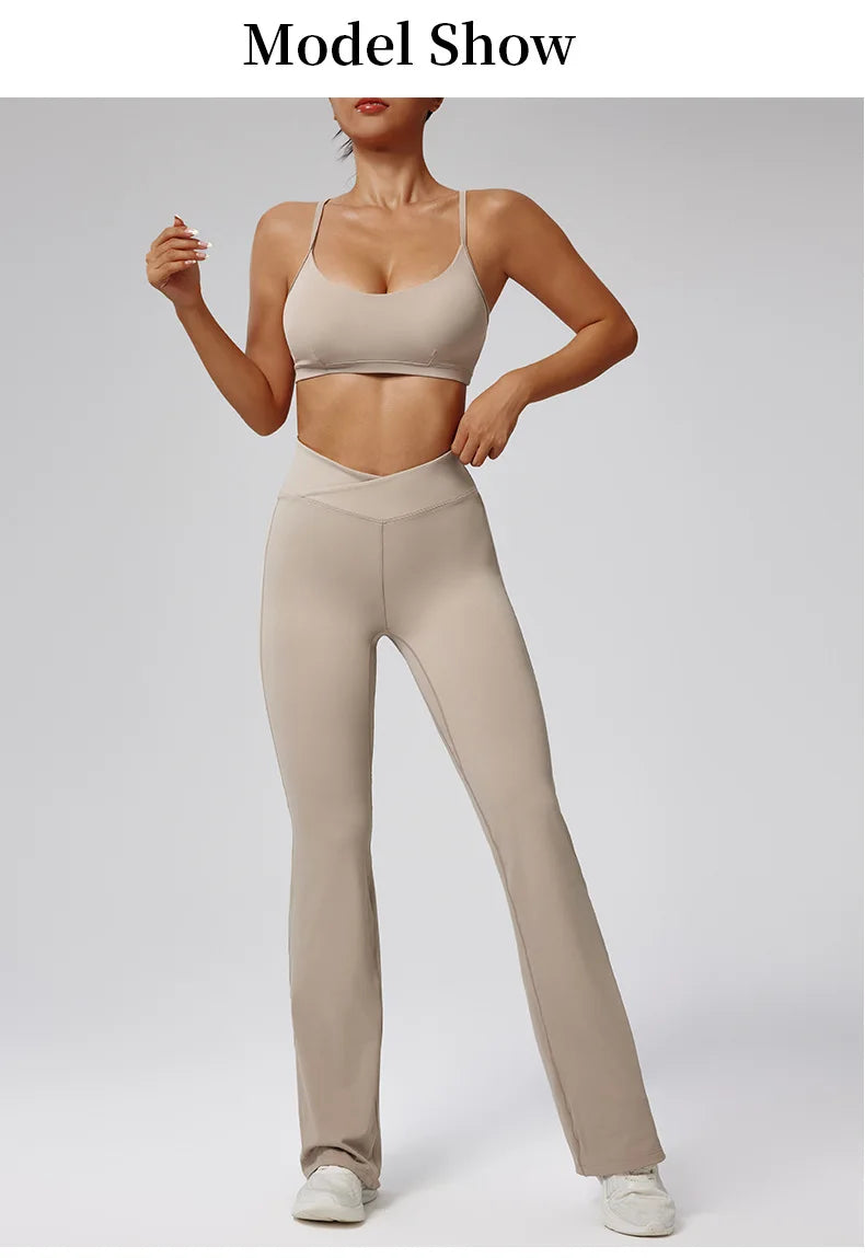 Women Tracksuit 2PCS Yoga Set Workout Clothes Sportswear Gym Clothing High Waist Leggings Fitness Bra Sports Suits Athletic Wear