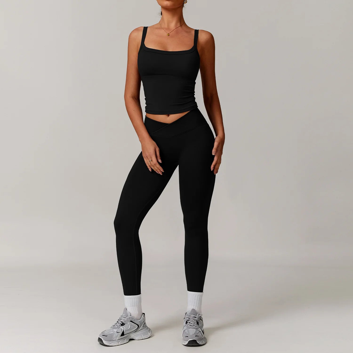 Women Tracksuit 2PCS Seamless Fitness Suit Yoga Sets Sportswear Workout Sports Bra High Waist Leggings Gym Clothing Sports Suits
