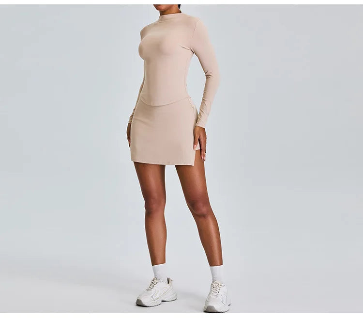 High Waist Sports Short Skirt Women's Yoga Short Skirt Running Training Fitness Tennis A-line Skirt Fake Two Yoga Short Skirts