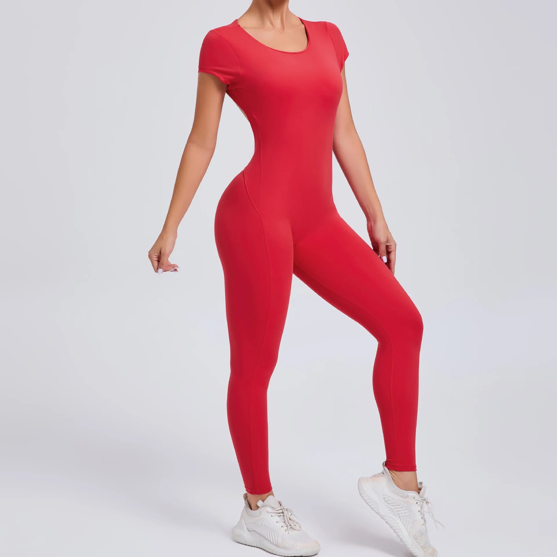 Yoga Suit Women's Jumpsuit One Piece Sports Suit Short Sleeve Gym Clothes Push Up Training Fitness Yoga Bodysuit Sportswear