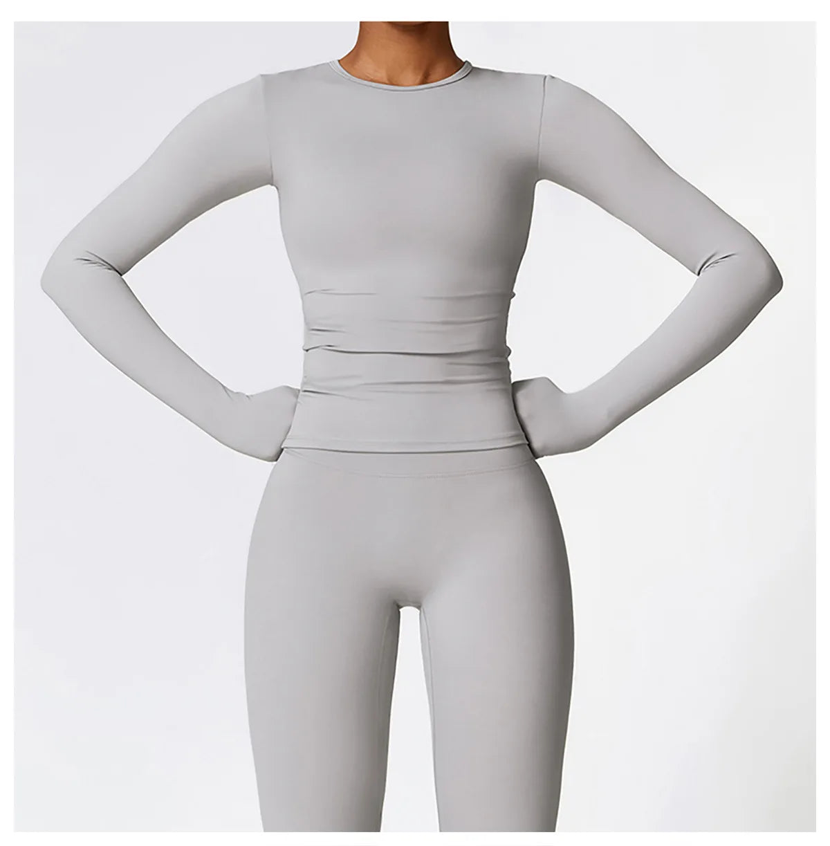 Yoga T-shirts Solid Sports Top Women Long Sleeve Gym Workout Running Shirts Sexy Exposed Navel Quick Dry Fitness Gym Sport Wear