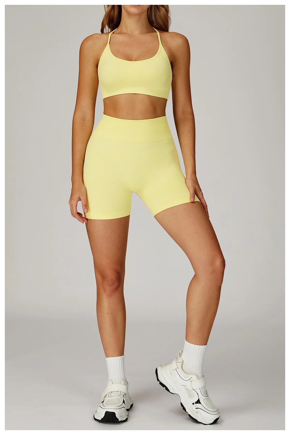 Breathable Sports Bra Anti-Sweat Fitness Top Women Yoga Bra Crop Top Push Up High Strength Sport Bra Seamless Gym Workout Top