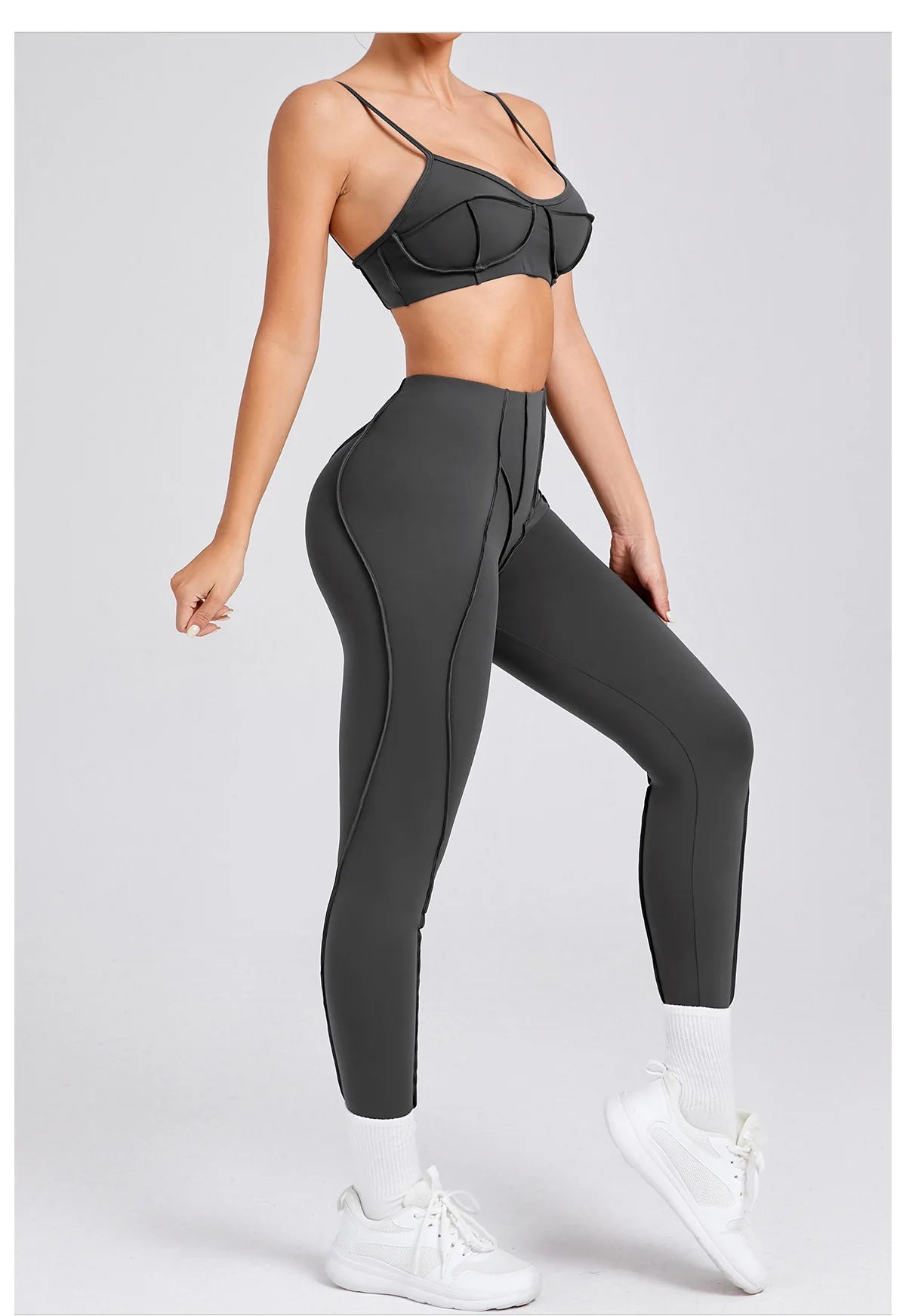 Women's Tracksuit 2 Pieces Seamless Yoga Set Workout Push Up Sportswear Gym Clothing High Waist Leggings Fitness Sports Suits