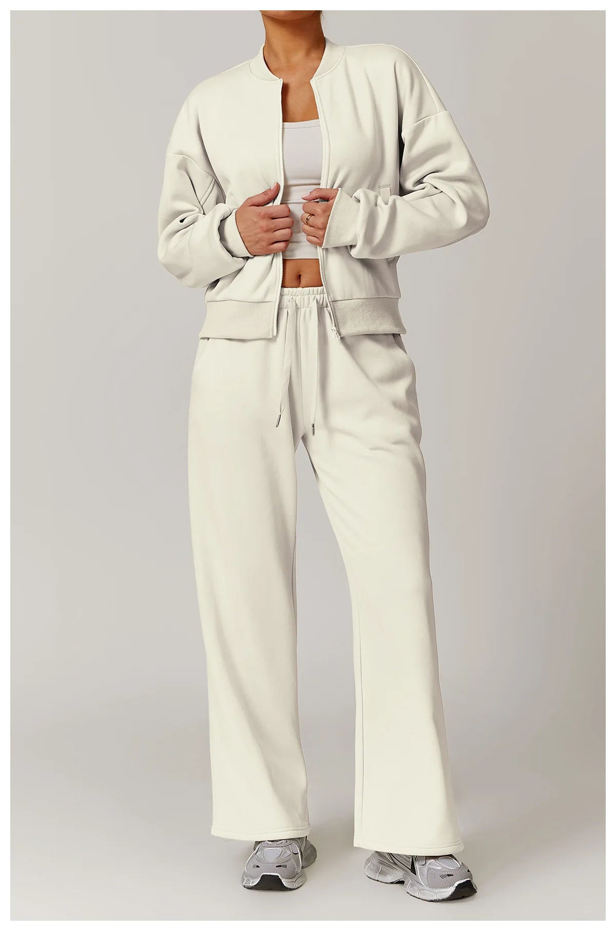 Winter Plush Loose Sports Sweatpants for Women Straight Leg Pants Warm Casual Pants Running Sports Pants for Women