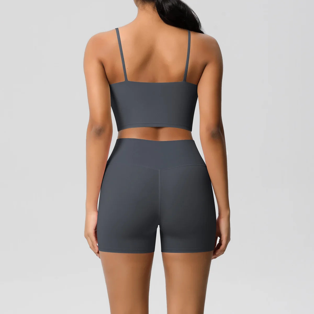 Yoga Sport Set Women Seamless Crop Top Bra Shorts Yoga Set Comfort Elastic Sportsuit Workout Outfit Fitness Gym Clothes