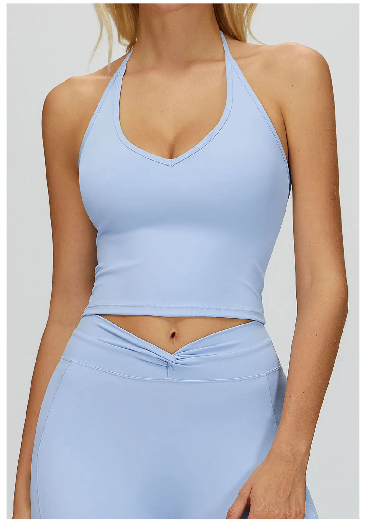 Hanging Neck Sports Underwear Fitness Backless Yoga Bra Gym Bra Removable Cups Women Workout Clothing Gym Top Halter Sport Bras