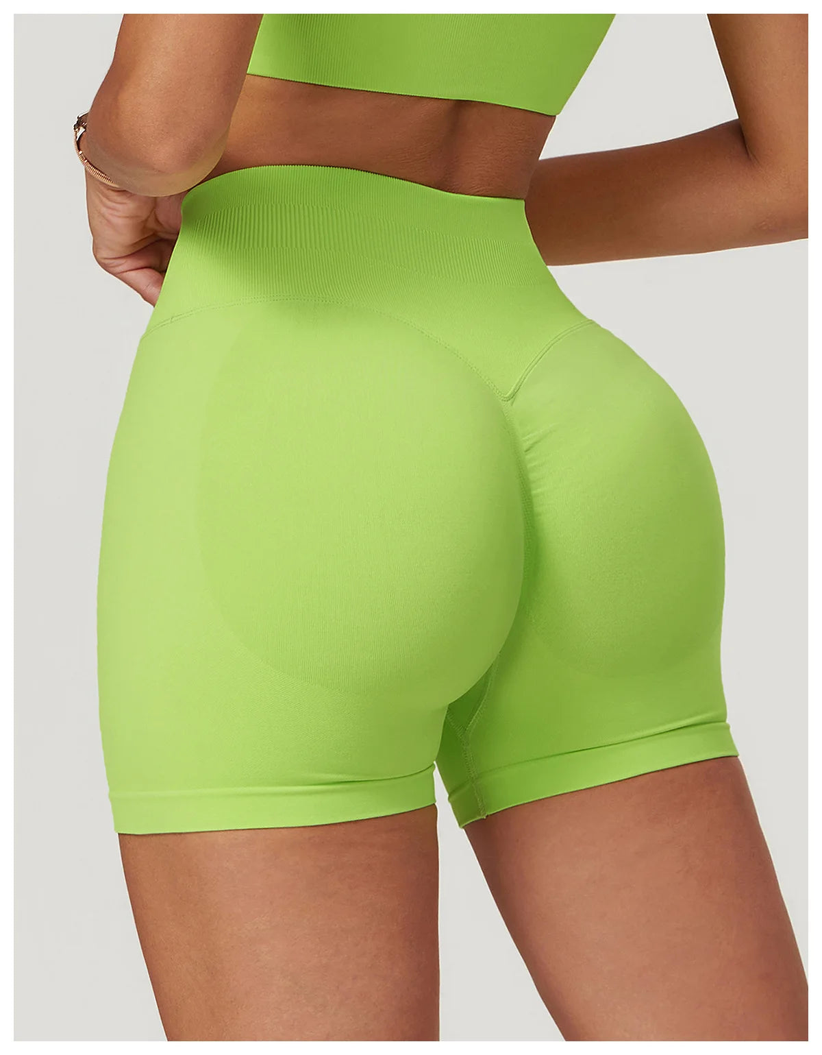 Ribbed Shorts for Women Yoga Shorts Push Up Booty Workout Gym Shorts Fitness High Waist Sports Short Seamless Women Clothing