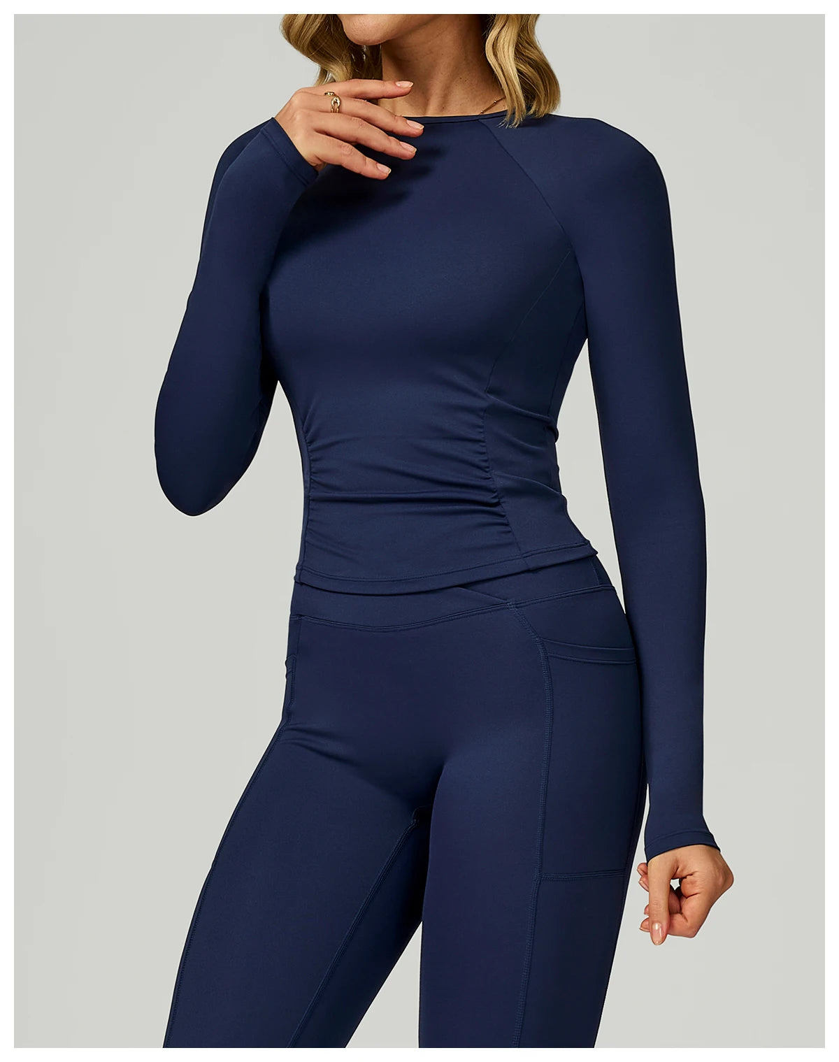 Women's Long Sleeve Top Yoga Shirts Running T-Shirt Workout Fitness Long Sleeve Gym Push Up Sports Top Sexy Training Crop Top