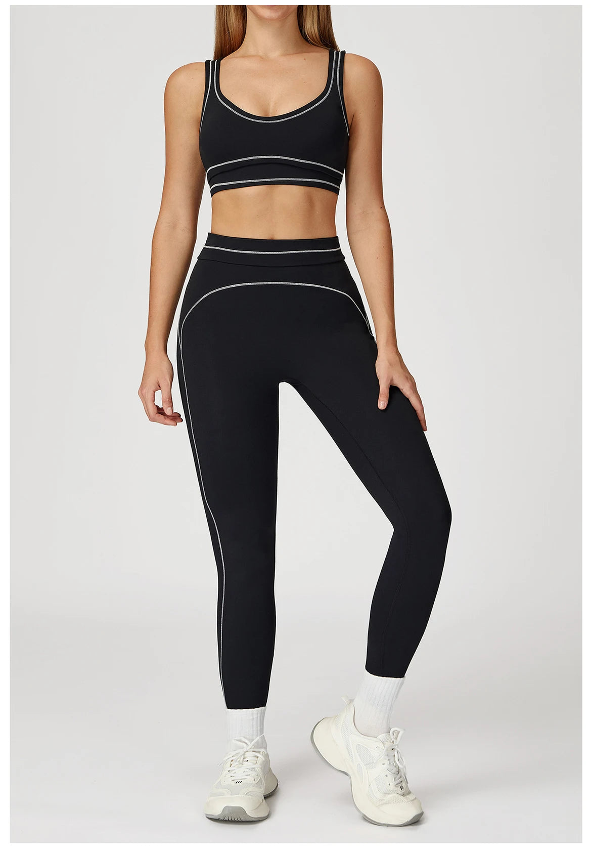 Women's Tracksuit Yoga Set 2PCS Sport Suit Gym Wear Workout Clothes Gym Outfits High Waist Legging Fitness Bra Set Sports Suits