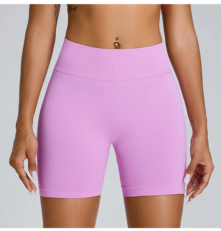 Seamless Yoga Shorts Women High Waist Workout Shorts Fitness Yoga Lift Butt Fitness Women Shorts Gym Short Running Sportswear