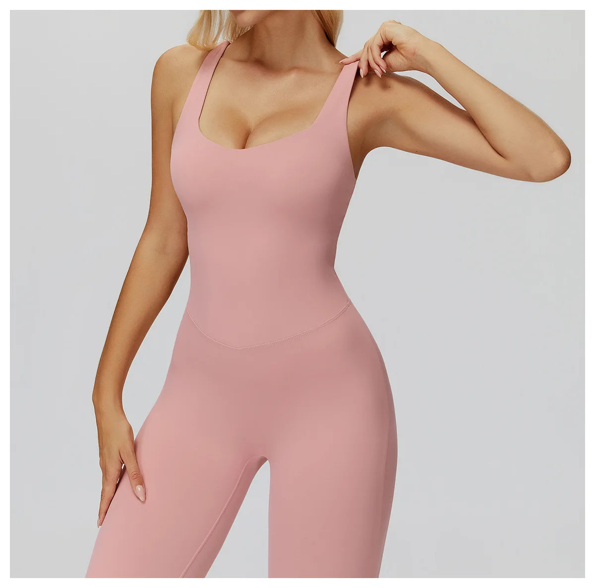 Women's Tracksuit Yoga Set Jumpsuits One Piece Fitness Rompers Sleeveless Sportswear Gym Set Push Up Bodysuits Workout Clothes