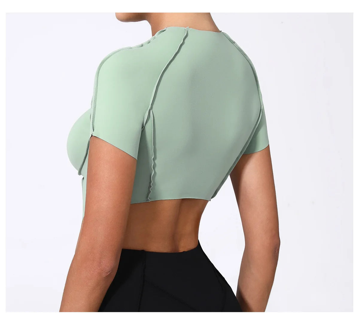 Women Yoga Top Line Sport T Shirts Fitness Clothes Short Sleeve Push Up Yoga Shirt Gym Top Running Active Wear Workout Sport Top