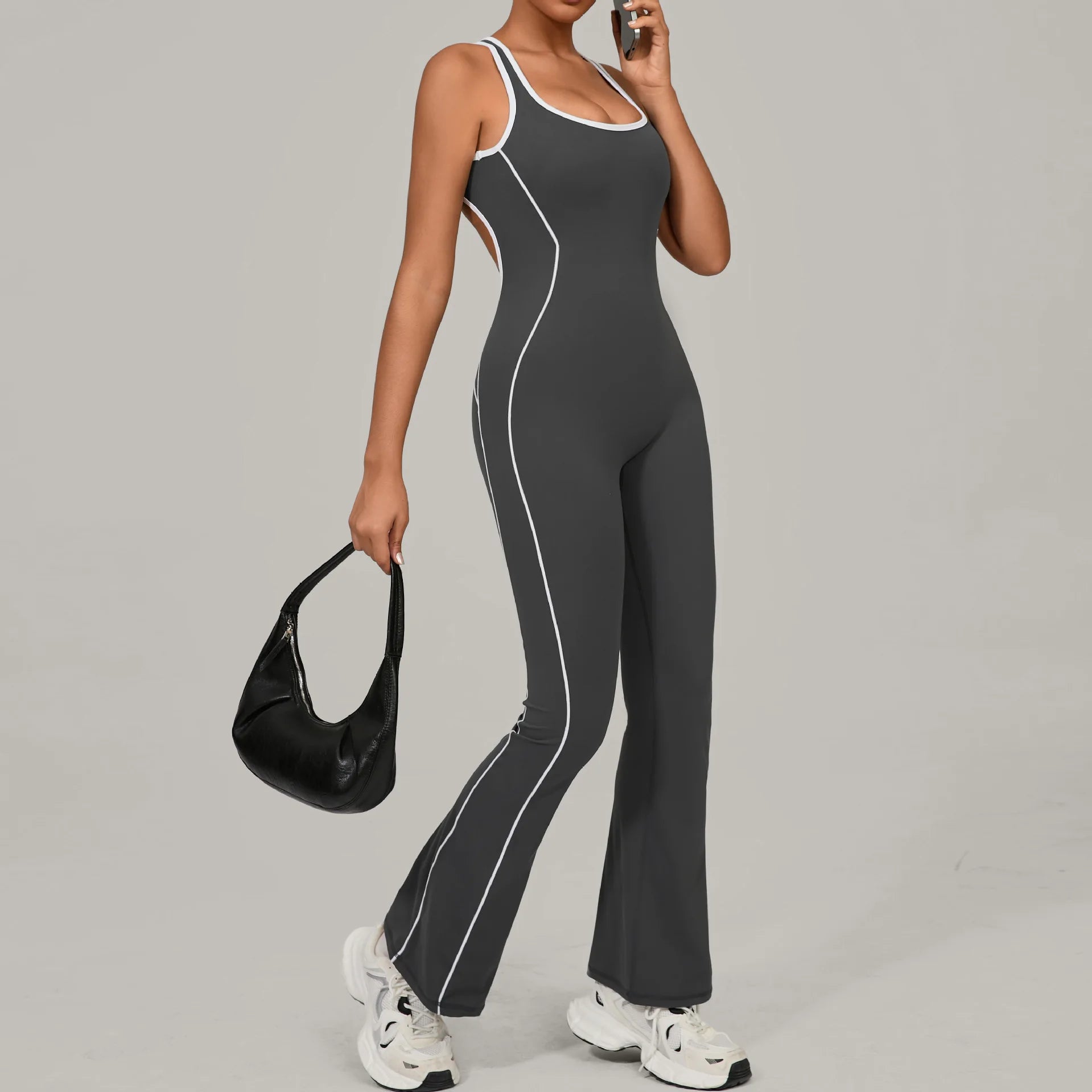 Gym Jumpsuit Women's Rompers Fitness Suit Running Sports Overalls for Woman Tracksuit Yoga Clothing Scrunch Workout Sportswear