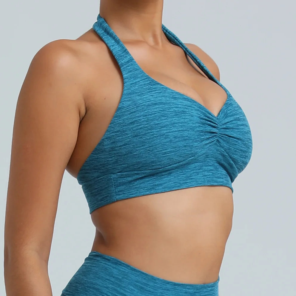 Sports Underwear Women Sports Bra Hanging Neck Yoga Bra Gym Top Women Training Running Yoga Bra Fitness Workout Tank Top