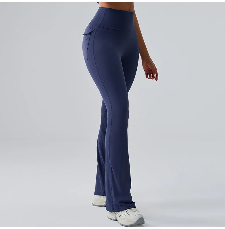 Yoga Pants Sport Leggings Women Flared Yoga Pants High Waist Wide Leg Pants Push Up Woman Tight Fitness Workout Gym Bell-bottoms