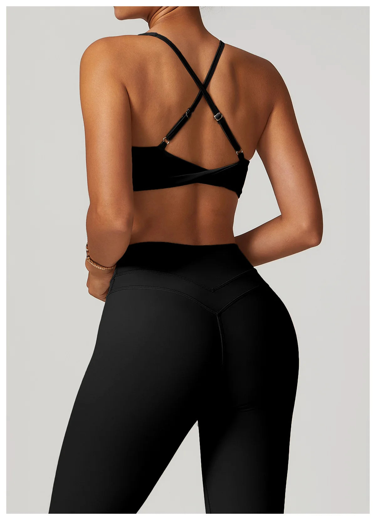 Sports Bra Women Fitness Bra Halter Sports Underwear Naked Feel Sexy Yoga Gym Push Up Workout Bra Padded Bralette Bathsuit