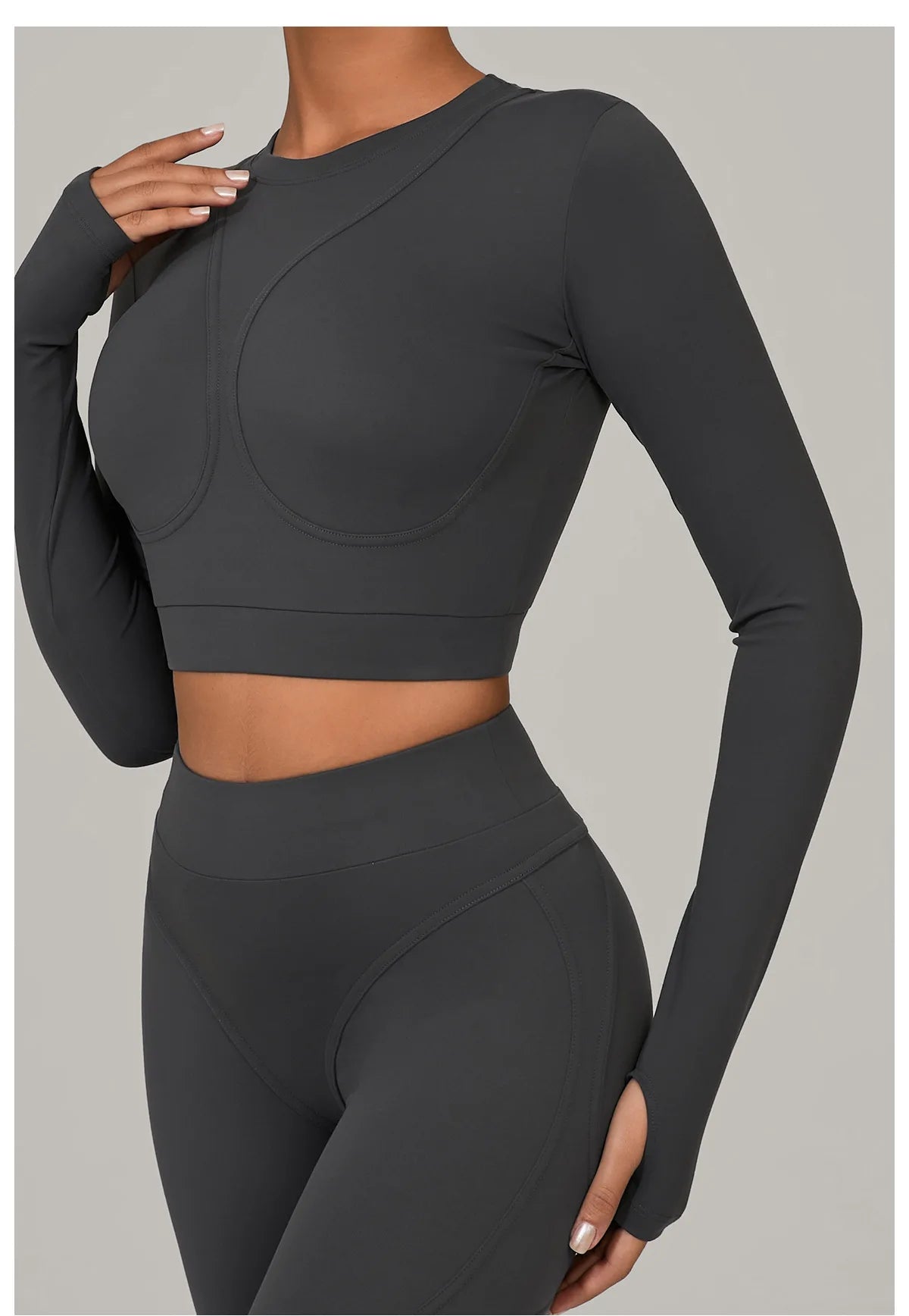 Women Yoga Shirts Crop Top Fitness Long Sleeves Push Up Shirts Women Yoga Sports Gym Clothes Running Quick-drying Workout Tops