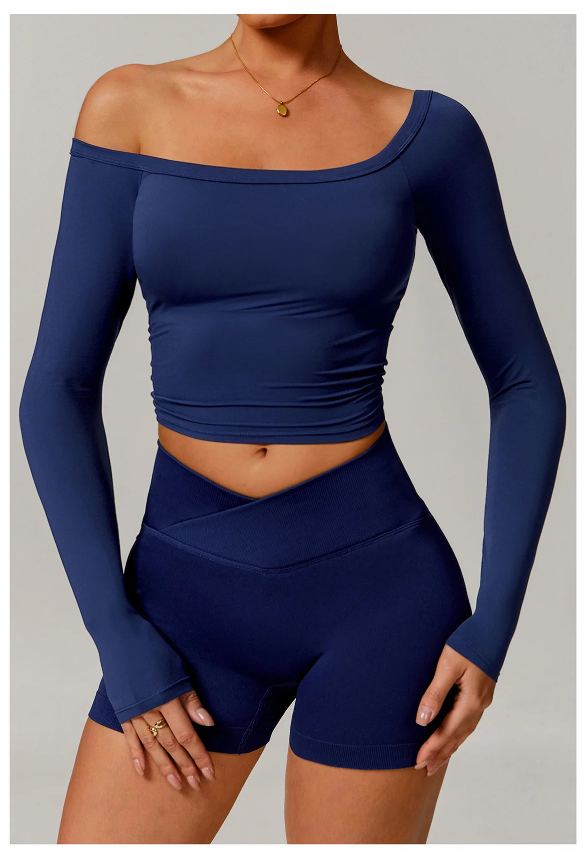 Sexy Yoga Shirts For Women Long Sleeve Fitness Running Push Up Gym Clothes Workout Dry Fit Breathable High Elastic Sports Top
