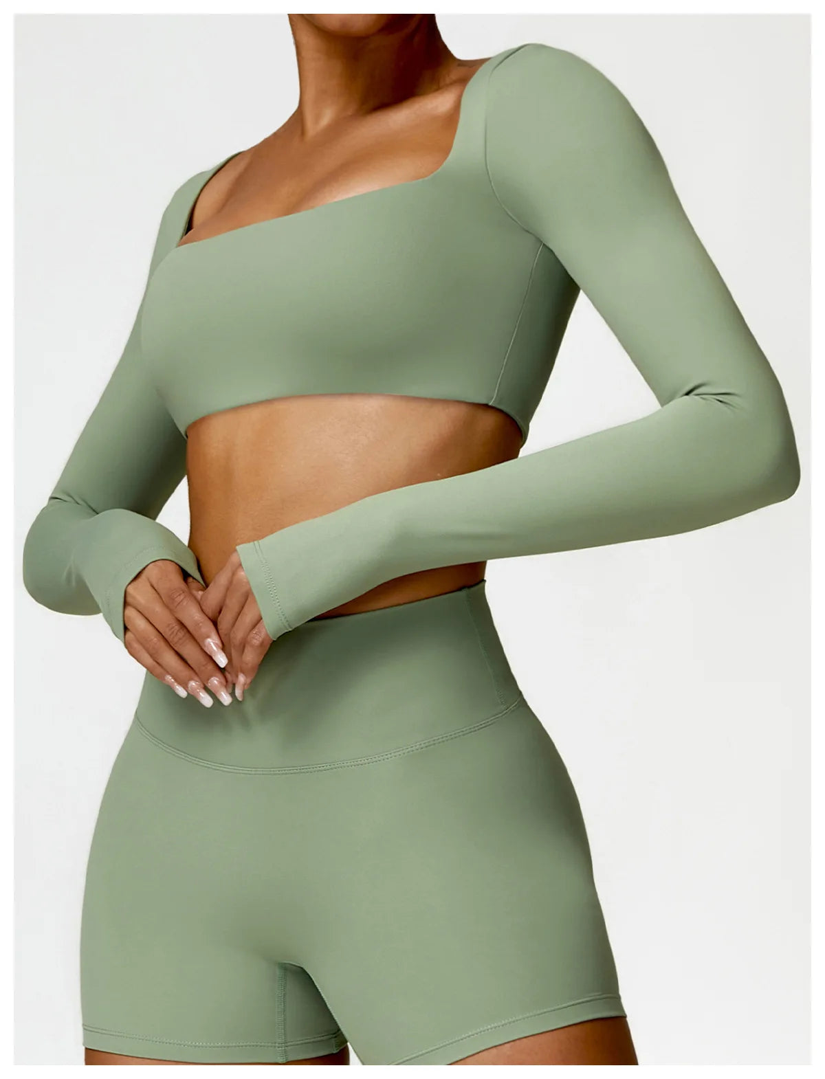 Winter Yoga Long sleeved Women's Outdoor Running Fitness Wear T-shirt Long sleeved Yoga Shirt Gym Push Up Workout Sports Top