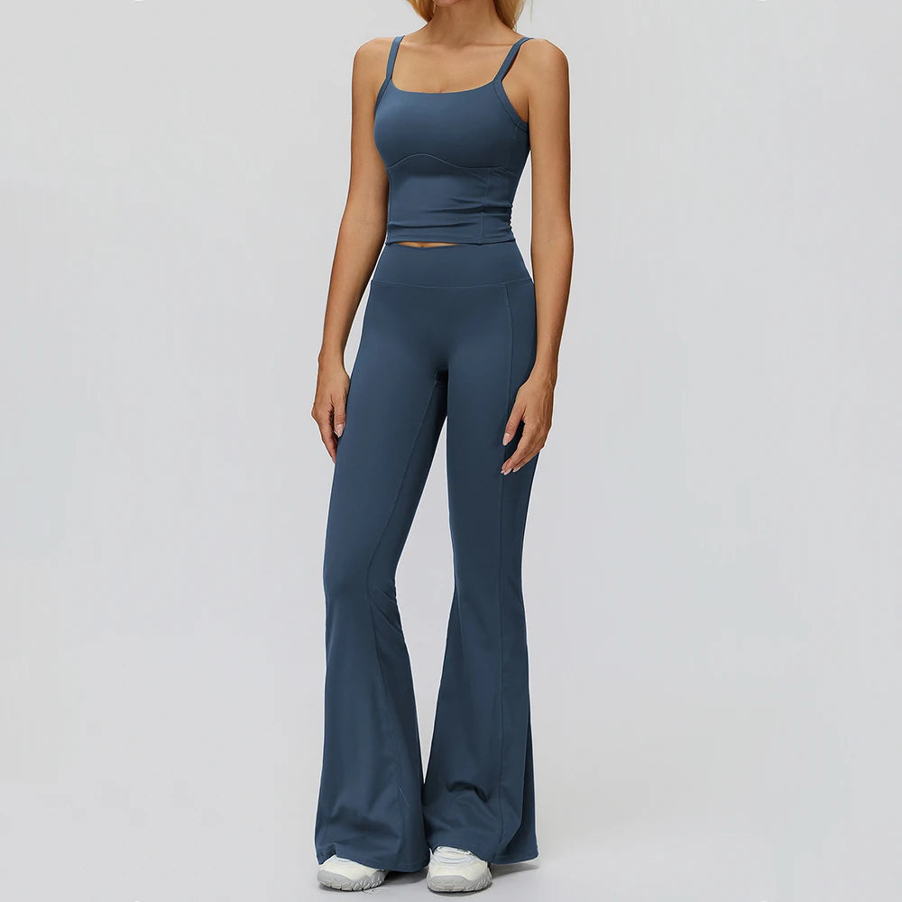 Yoga Suit 2PCS Women Tracksuit Sports Bra High Waist Legging Gym Set Fitness Outfit Running Workout Clothes Push Up Sportswear