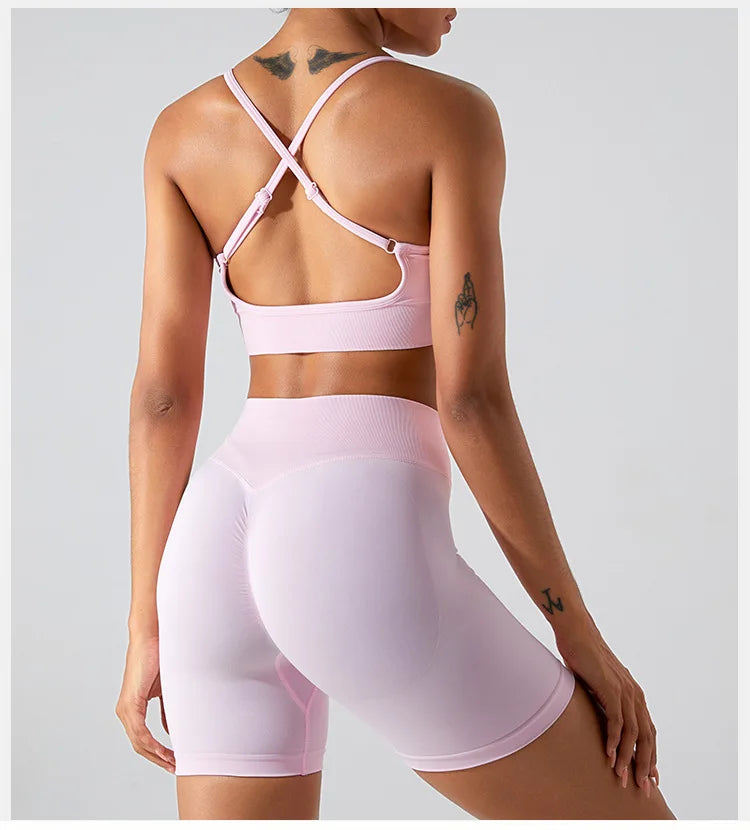 Women Sexy Cross Sports Bra Yoga Gym Top Women Workout Running Yoga Bra Stretch Women Sports Underwear Fitness Workout Tank Top