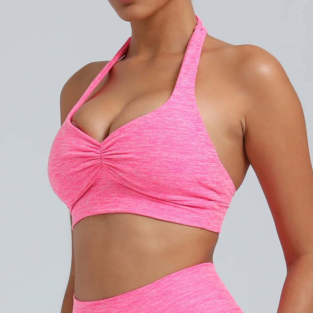 Sports Underwear Women Sports Bra Hanging Neck Yoga Bra Gym Top Women Training Running Yoga Bra Fitness Workout Tank Top
