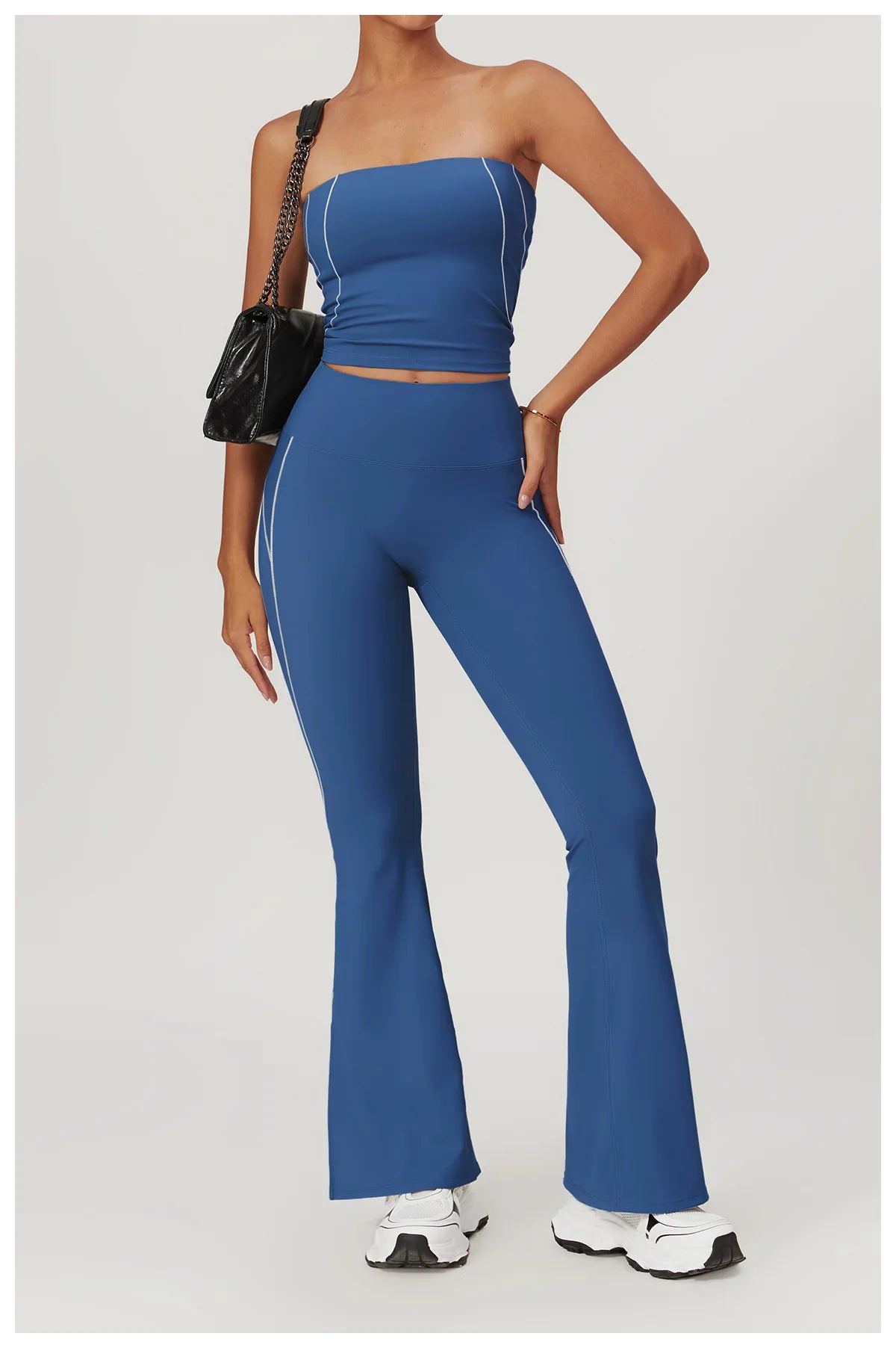 Yoga Flare Leggings Women Bell-bottoms Fitness Push Up High Waiste Wide Leg Workout Pants Gym Elastic Tights Exercise Sport Pant