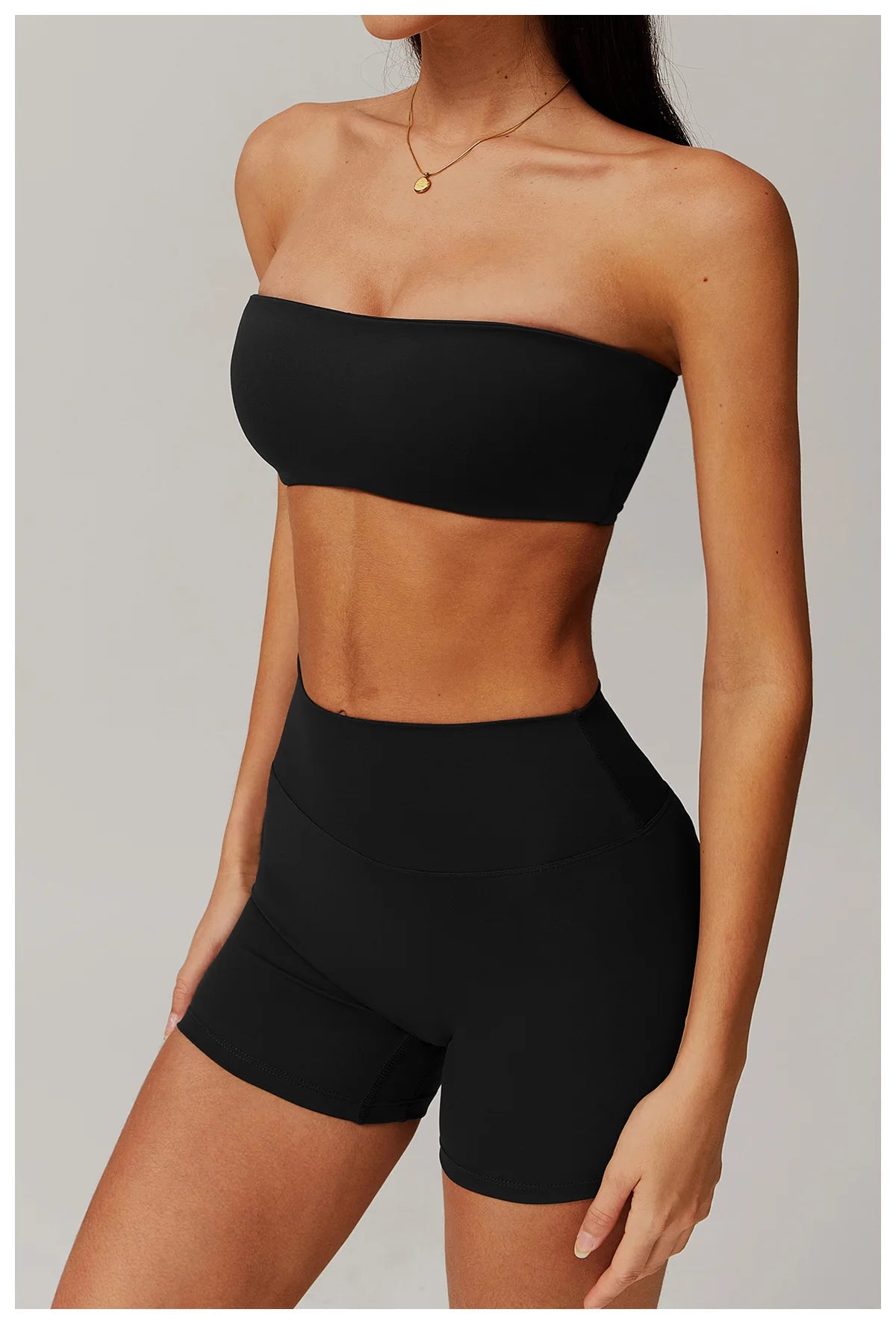 Sports Underwear Women Fitness Bra Intimate Strapless Bustier Bandeau Breathable Wrapped Chest Sports Bra Fitness Tops Yoga Bra