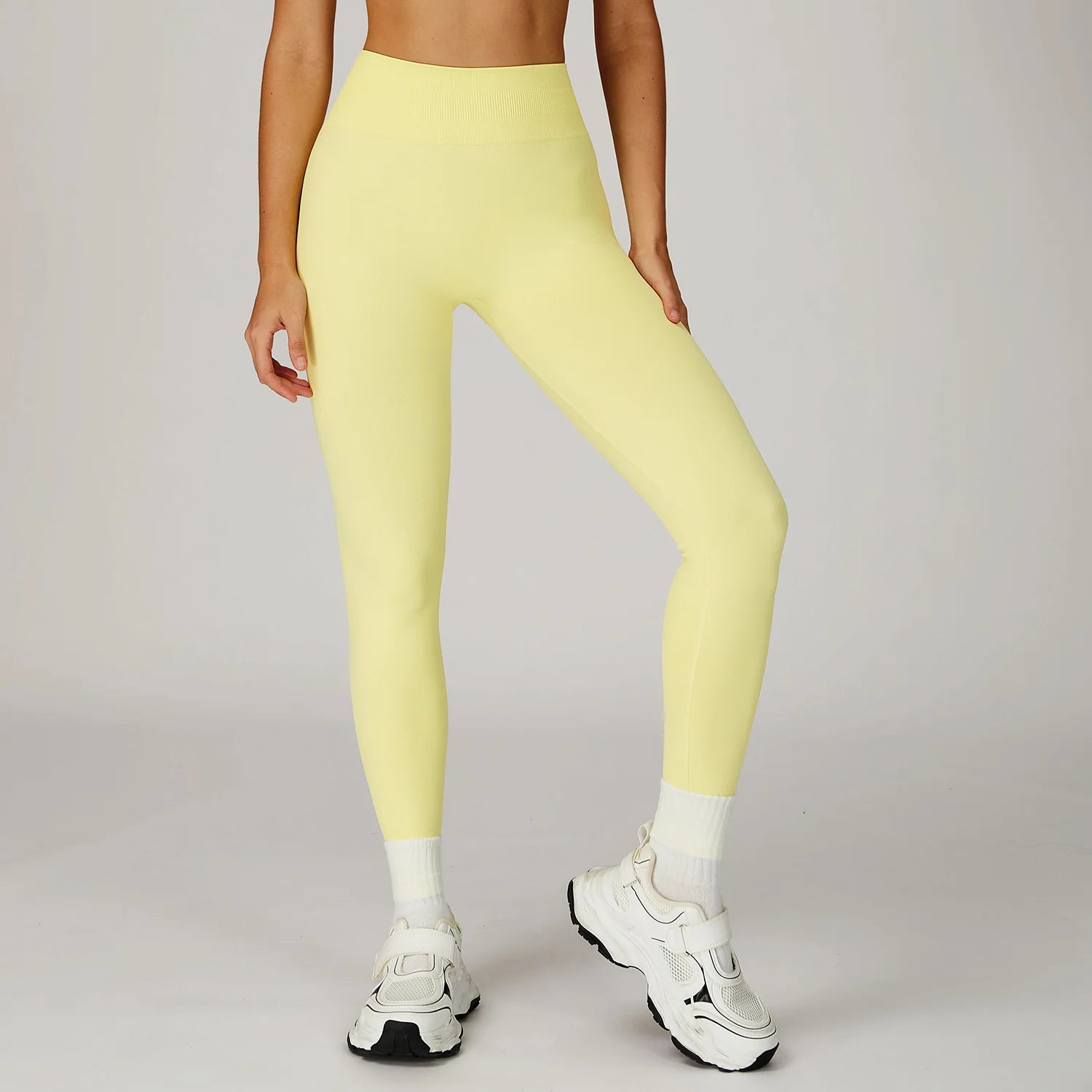 Seamless High Waist Solid Leggings Women Slim Tights Fitness Yoga Elastic Leggings Push Up Butt Knit Fashion Gym Workout Pants