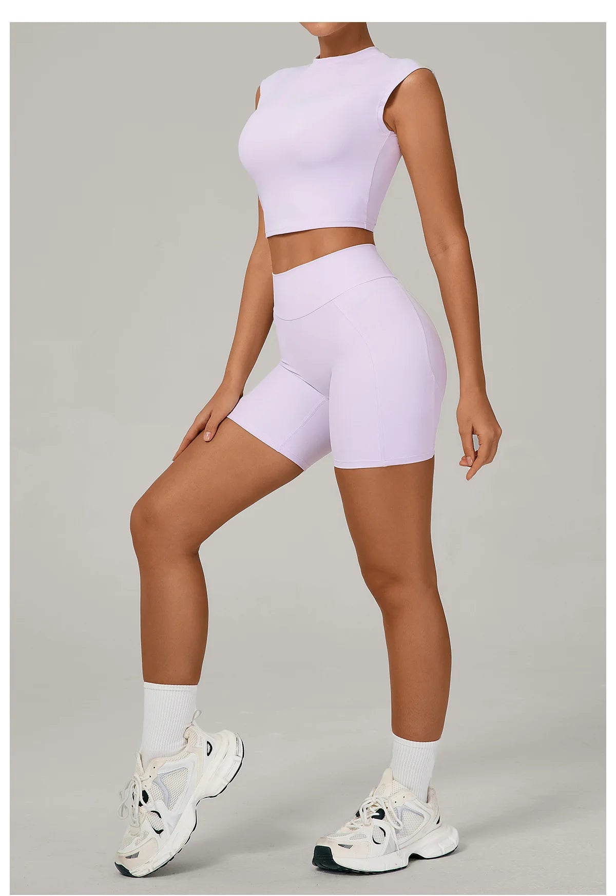 Yoga Sets Workout Sets Women Tracksuit 2 Pieces Gym Suits Yoga Short Sleeves High Waist Shorts Outfits Running Fitness Clothes
