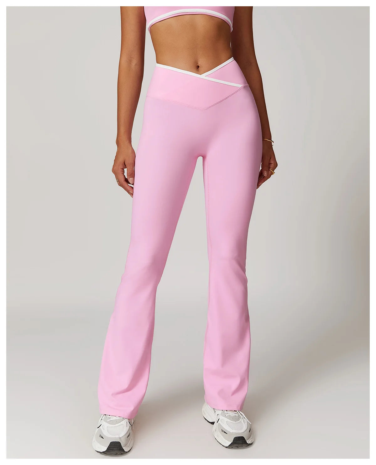 Bell-bottoms Female Leggings Tights High Waist Sexy V-shaped Waist Fitness Pants Women Gym Workout Leggings Running Yoga Legging