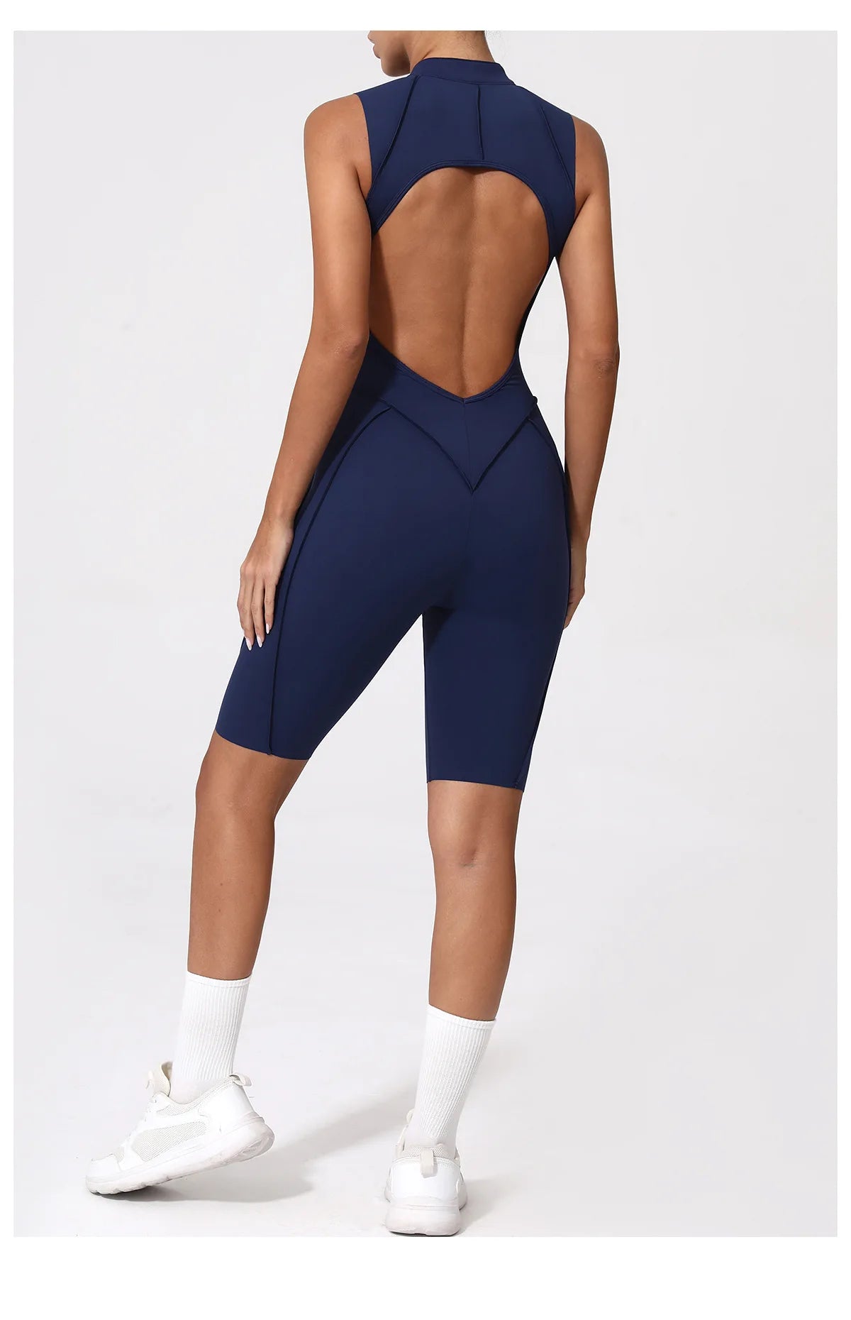 Zipper Jumpsuit Women's Fitness Suit Short Sets Sports Overalls for Woman Tracksuit Yoga Clothing Gym Workout Clothes Sportswear