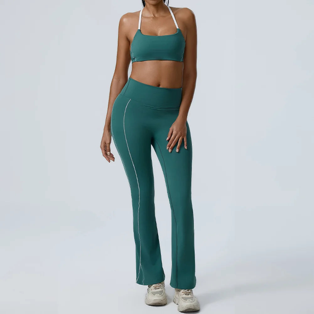 Workout Clothes Women's Tracksuit 2PCS Yoga Set Sportswear Gym Clothing High Waist Leggings Sportswear Fitness Sports Bra
