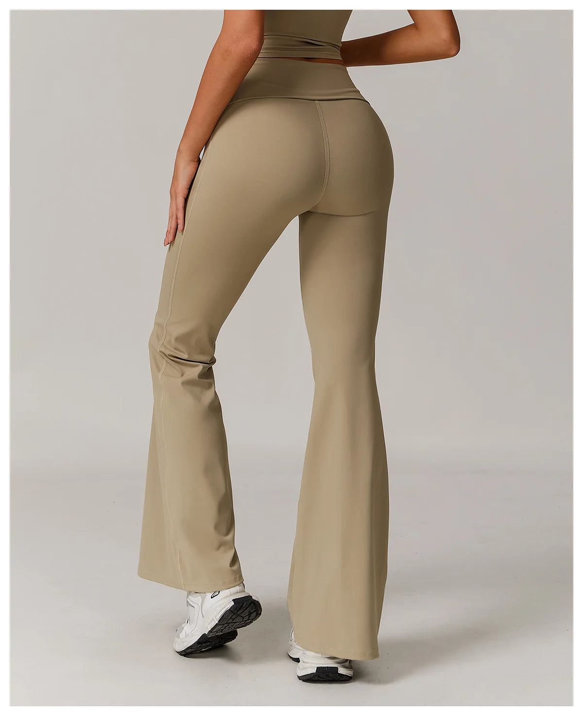 Flare Leggings Yoga Pants Women High Waist Wide Leg Yoga Pants Gym Sports Slim Flared Tights Pants Control Tummy Dance Trousers